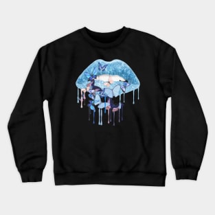 Butterflies, sparkling lips kiss 2 Crewneck Sweatshirt